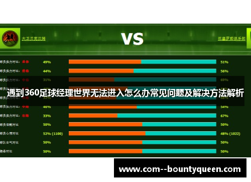 遇到360足球经理世界无法进入怎么办常见问题及解决方法解析