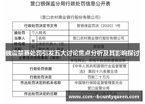 魏震禁赛处罚引发五大讨论焦点分析及其影响探讨